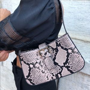 Gabriel Vegan Leather Snakeskin Shoulder Bag
